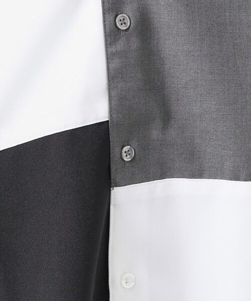 Dessin / デッサン シャツ・ブラウス | 【洗える】ブロック切替ハーフスリーブシャツ | 詳細4