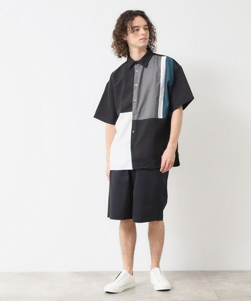 Dessin / デッサン シャツ・ブラウス | 【洗える】ブロック切替ハーフスリーブシャツ | 詳細6