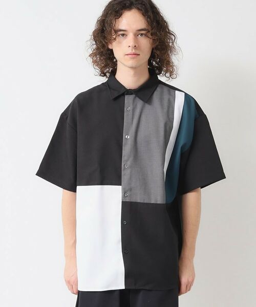 Dessin / デッサン シャツ・ブラウス | 【洗える】ブロック切替ハーフスリーブシャツ | 詳細9