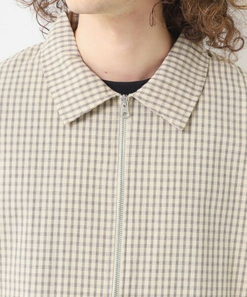 Dessin / デッサン レザーブルゾン・ジャケット | 【洗える】チェック柄ハーフスリーブブルゾン | 詳細12