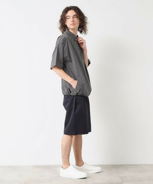 Dessin / デッサン レザーブルゾン・ジャケット | 【洗える】チェック柄ハーフスリーブブルゾン | 詳細3