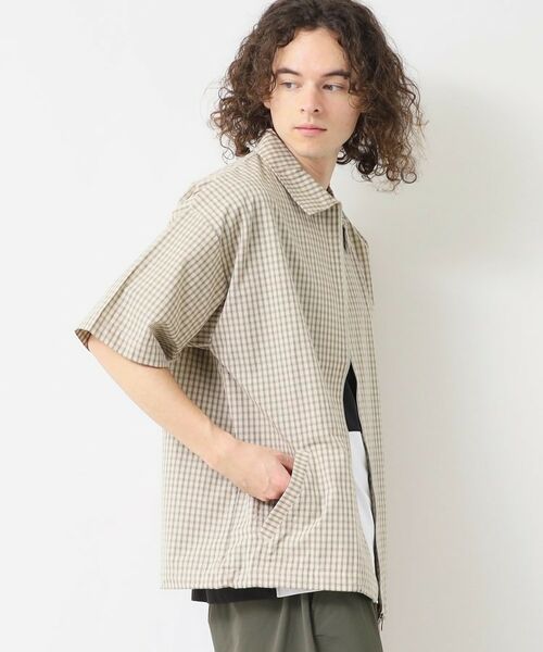 Dessin / デッサン レザーブルゾン・ジャケット | 【洗える】チェック柄ハーフスリーブブルゾン | 詳細5