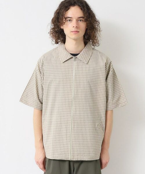 Dessin / デッサン レザーブルゾン・ジャケット | 【洗える】チェック柄ハーフスリーブブルゾン | 詳細9