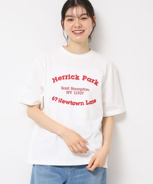 Dessin / デッサン Tシャツ | 【ユニセックス・洗える】ピグメントロゴTシャツ(ホワイト(001))