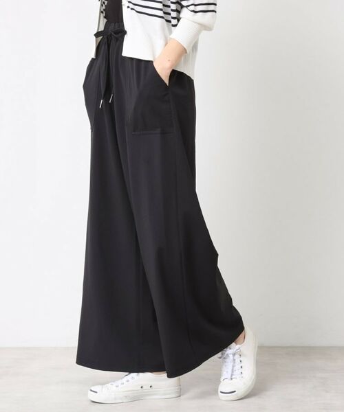 Dessin / デッサン パンツ | 【ウエストゴム・洗える】ストレッチワイドパンツ | 詳細1