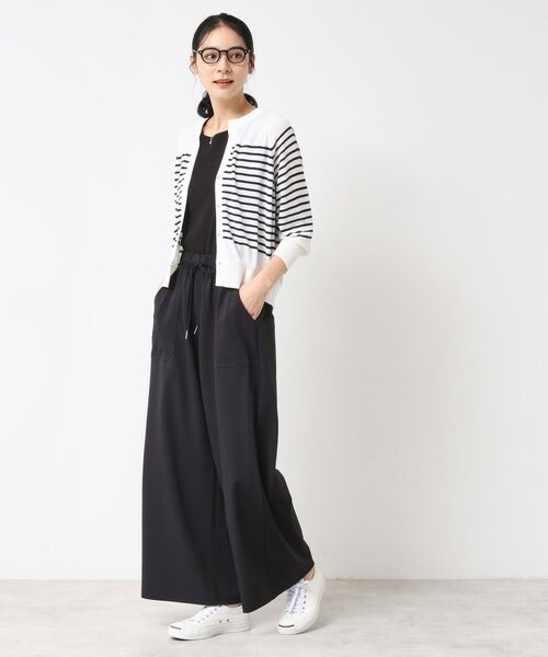 Dessin / デッサン パンツ | 【ウエストゴム・洗える】ストレッチワイドパンツ | 詳細3