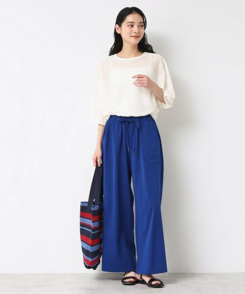 Dessin / デッサン パンツ | 【ウエストゴム・洗える】ストレッチワイドパンツ | 詳細6