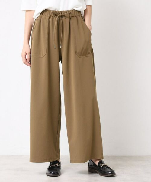 Dessin / デッサン パンツ | 【ウエストゴム・洗える】ストレッチワイドパンツ | 詳細9
