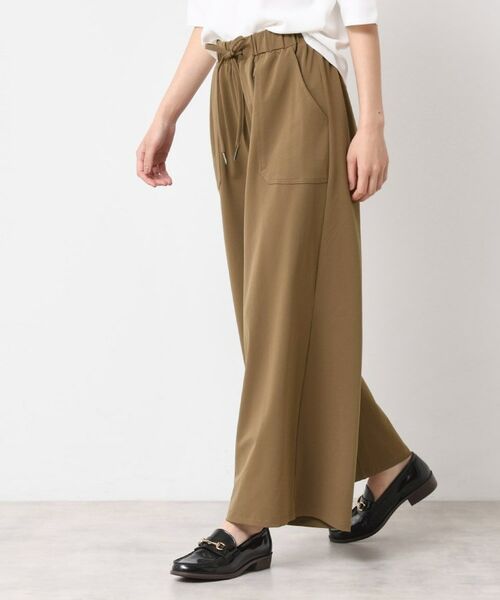Dessin / デッサン パンツ | 【ウエストゴム・洗える】ストレッチワイドパンツ(モカブラウン(042))