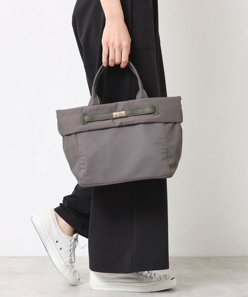Dessin/デッサン 【A4収納可・2WAY】ベルトデザインナイロン2WAYトート チャコールグレー(013) 00