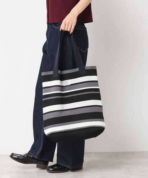 Dessin / デッサン トートバッグ | 【マシンウォッシャブル・A4収納可】ランダムボーダーニットBAG | 詳細1