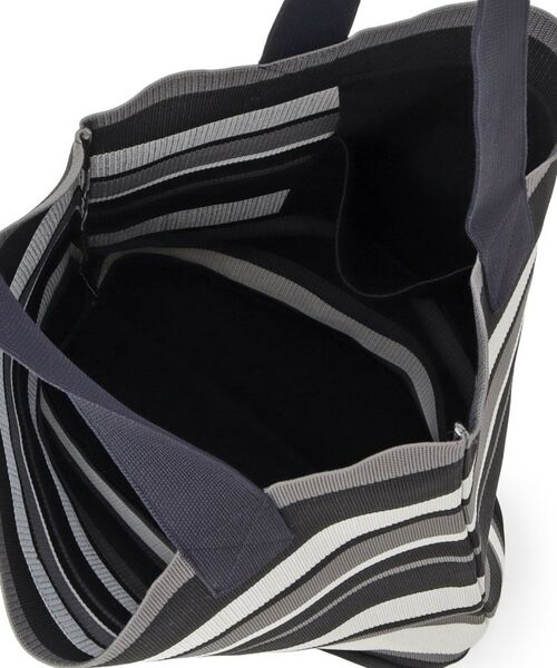 Dessin / デッサン トートバッグ | 【マシンウォッシャブル・A4収納可】ランダムボーダーニットBAG | 詳細14