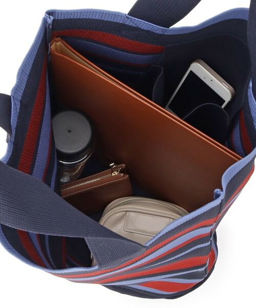 Dessin / デッサン トートバッグ | 【マシンウォッシャブル・A4収納可】ランダムボーダーニットBAG | 詳細16