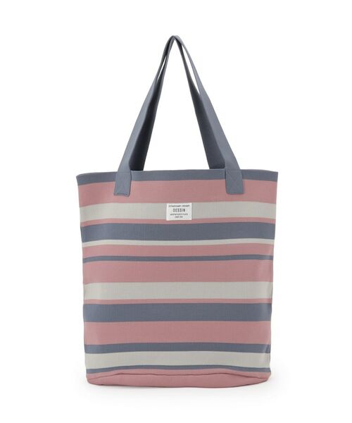 Dessin / デッサン トートバッグ | 【マシンウォッシャブル・A4収納可】ランダムボーダーニットBAG | 詳細8