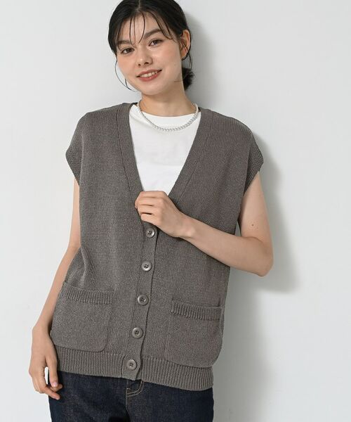 Dessin / デッサン ベスト | 【洗える】フレンチスリーブニットベスト | 詳細5