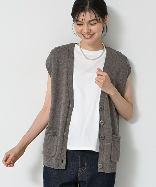 Dessin / デッサン ベスト | 【洗える】フレンチスリーブニットベスト | 詳細6