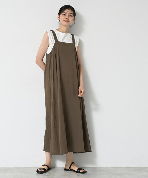 Dessin / デッサン ロング・マキシ丈ワンピース | 【洗える】ナイロンジャンパースカート | 詳細5