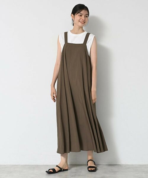 Dessin / デッサン ロング・マキシ丈ワンピース | 【洗える】ナイロンジャンパースカート | 詳細6