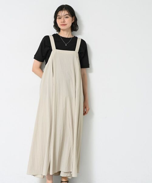 Dessin / デッサン ロング・マキシ丈ワンピース | 【洗える】ナイロンジャンパースカート | 詳細8