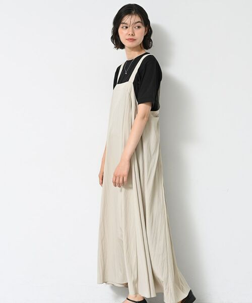 Dessin / デッサン ロング・マキシ丈ワンピース | 【洗える】ナイロンジャンパースカート | 詳細9