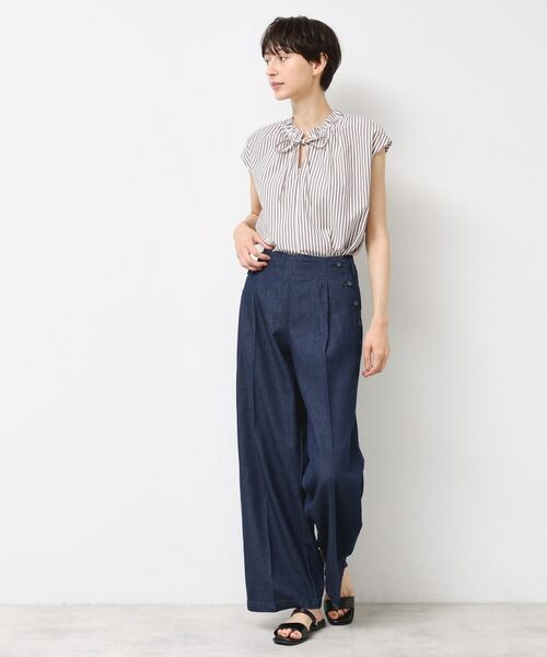 Dessin / デッサン パンツ | 【洗える】デニムワイドマリンパンツ | 詳細7