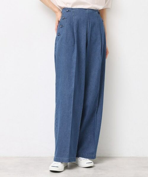 Dessin / デッサン パンツ | 【洗える】デニムワイドマリンパンツ(ブルー(092))