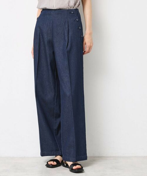Dessin / デッサン パンツ | 【洗える】デニムワイドマリンパンツ(ネイビー(094))