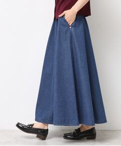 Dessin / デッサン ロング・マキシ丈スカート | 【ウエストゴム・洗える】ライトオンスデニムフレアスカート
