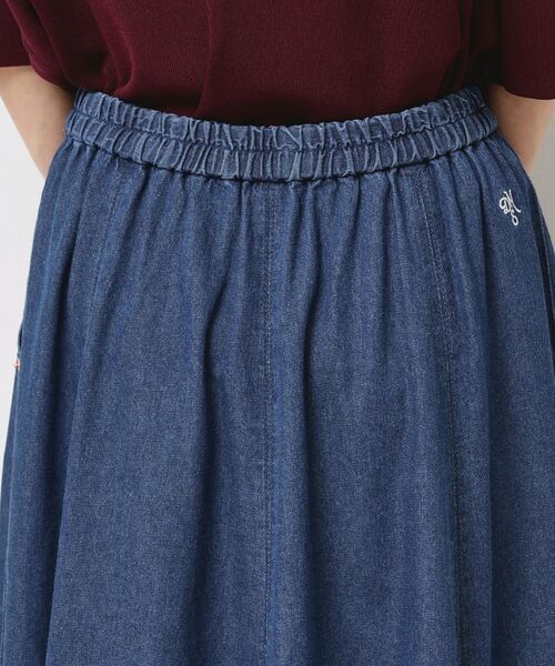 Dessin / デッサン ロング・マキシ丈スカート | 【ウエストゴム・洗える】ライトオンスデニムフレアスカート | 詳細13