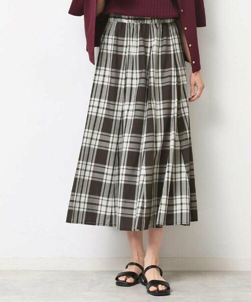 Dessin / デッサン ロング・マキシ丈スカート | 【ウエストゴム/洗える】映えチェック柄スカート（XS~L） | 詳細11