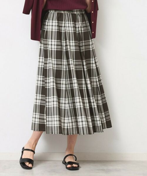 Dessin / デッサン ロング・マキシ丈スカート | 【ウエストゴム/洗える】映えチェック柄スカート（XS~L） | 詳細12