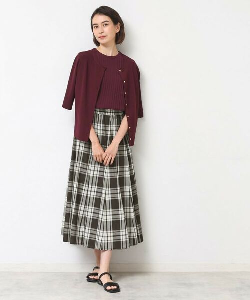 Dessin / デッサン ロング・マキシ丈スカート | 【ウエストゴム/洗える】映えチェック柄スカート（XS~L） | 詳細13