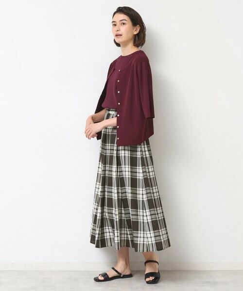 Dessin / デッサン ロング・マキシ丈スカート | 【ウエストゴム/洗える】映えチェック柄スカート（XS~L） | 詳細14