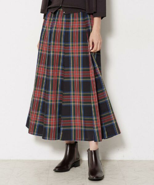 Dessin / デッサン ロング・マキシ丈スカート | 【ウエストゴム/洗える】映えチェック柄スカート（XS~L） | 詳細5