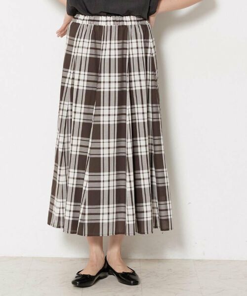 Dessin / デッサン ロング・マキシ丈スカート | 【ウエストゴム/洗える】映えチェック柄スカート（XS~L） | 詳細9