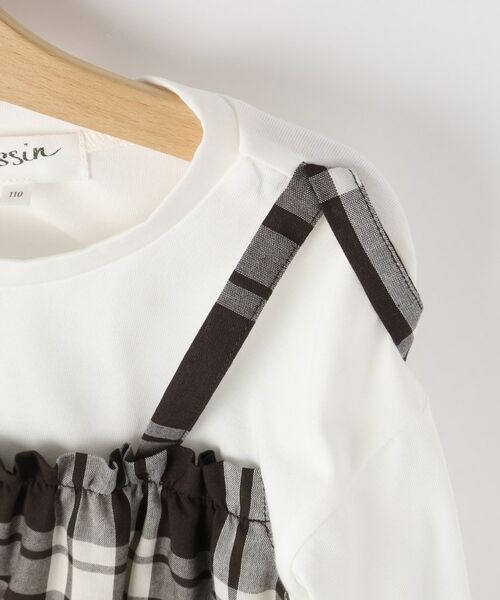 Dessin / デッサン カットソー | ガーゼチェックドッキングカットソー | 詳細4