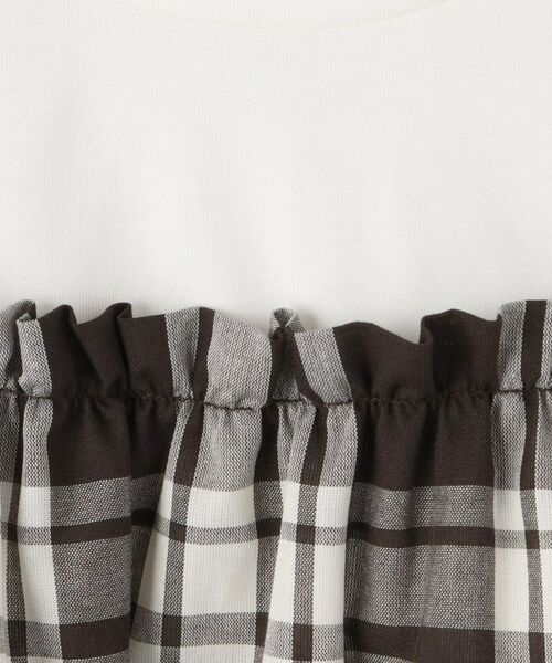 Dessin / デッサン カットソー | ガーゼチェックドッキングカットソー | 詳細7