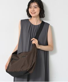 Dessin / デッサン ショルダーバッグ | 【ユニセックス/A4収納可/多ポケット】リップストップハーフムーンショルダーバッグ