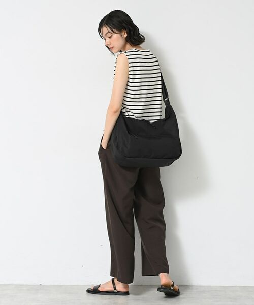 Dessin / デッサン ショルダーバッグ | 【ユニセックス/A4収納可/多ポケット】リップストップハーフムーンショルダーバッグ | 詳細2