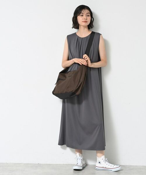 Dessin / デッサン ショルダーバッグ | 【ユニセックス/A4収納可/多ポケット】リップストップハーフムーンショルダーバッグ | 詳細3