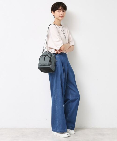 Dessin / デッサン ショルダーバッグ | 【ユニセックス】リップストップ素材巾着型バッグ | 詳細2