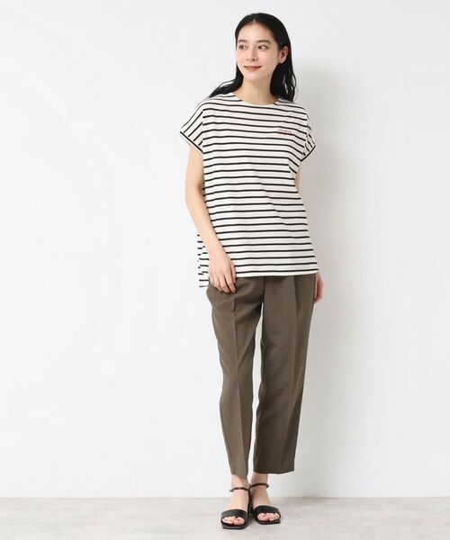 Dessin / デッサン カットソー | 【洗える】フレンチスリーブロゴ入りTシャツ | 詳細10