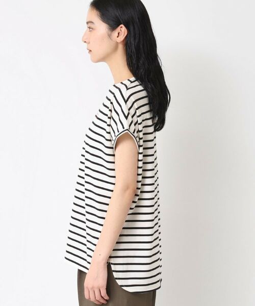 Dessin / デッサン カットソー | 【洗える】フレンチスリーブロゴ入りTシャツ | 詳細14