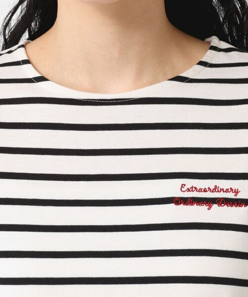 Dessin / デッサン カットソー | 【洗える】フレンチスリーブロゴ入りTシャツ | 詳細16