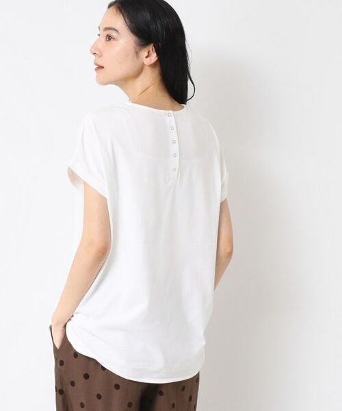 Dessin / デッサン カットソー | 【洗える】フレンチスリーブロゴ入りTシャツ | 詳細2