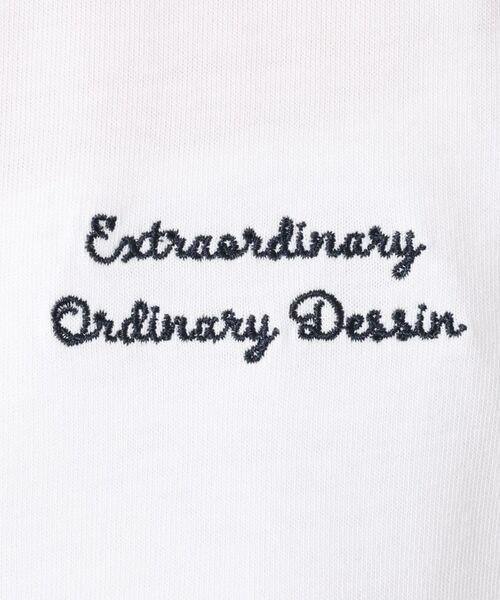 Dessin / デッサン カットソー | 【洗える】フレンチスリーブロゴ入りTシャツ | 詳細4