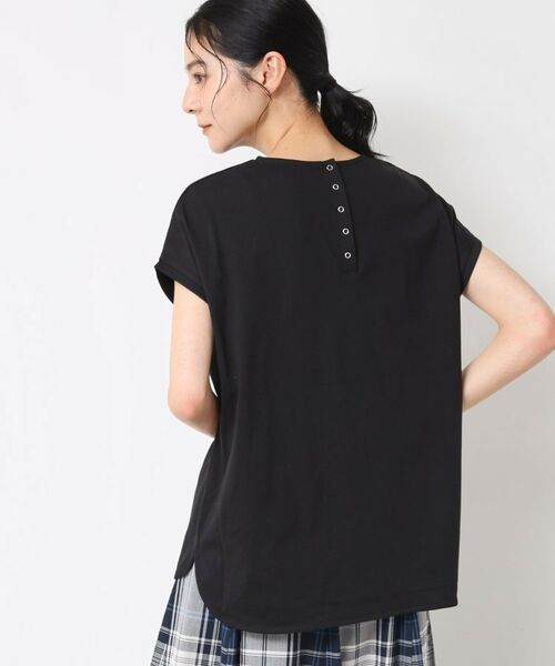 Dessin / デッサン カットソー | 【洗える】フレンチスリーブロゴ入りTシャツ | 詳細6