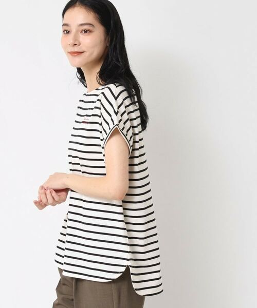 Dessin / デッサン カットソー | 【洗える】フレンチスリーブロゴ入りTシャツ | 詳細9