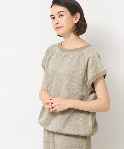 Dessin / デッサン カットソー | 【セットアップ可・洗える】ラメ裏毛トップス | 詳細2