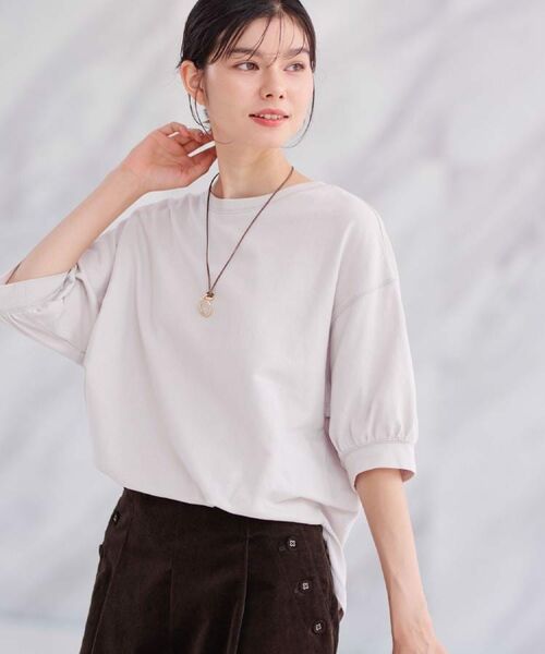 Dessin / デッサン カットソー | 【360度可愛い/前後2WAY/洗える】ライトコットンヘンリーカットソー | 詳細14
